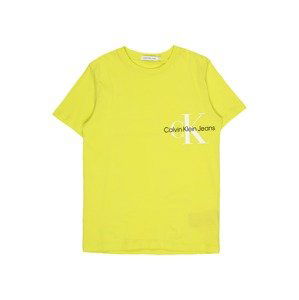 Calvin Klein Jeans Tričko  limone / černá / bílá