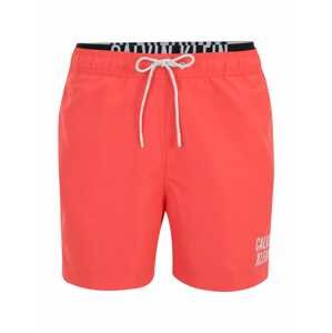 Calvin Klein Swimwear Plavecké šortky  svítivě růžová / světle šedá