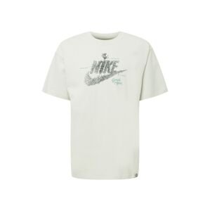 Nike Sportswear Tričko  krémová / zelená / černá