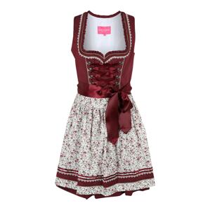 Krüger Madl Dirndl 'Netta'  světle hnědá / růže / bordó / offwhite