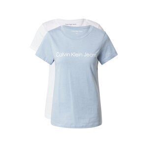 Calvin Klein Jeans Tričko  světlemodrá / bílá
