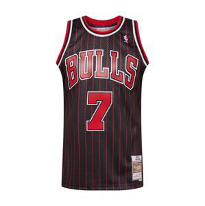 Mitchell & Ness Tričko  černá / světle červená / bílá / modrá