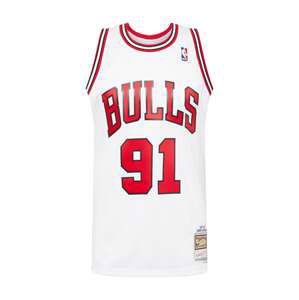 Mitchell & Ness Tričko  ohnivá červená / černá / bílá