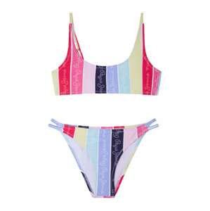 Pepe Jeans Bikiny 'Brooke'  pink / bílá / modrá / světle žlutá / pastelově zelená