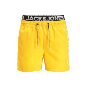 JACK & JONES Plavecké šortky  žlutá / bílá / černá