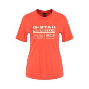 G-Star RAW Tričko  krémová / oranžově červená