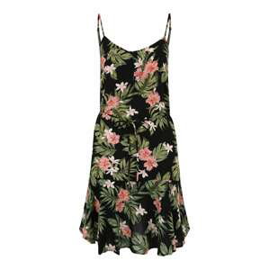 Pieces Petite Letní šaty 'NYA'  černá / světle zelená / růžová