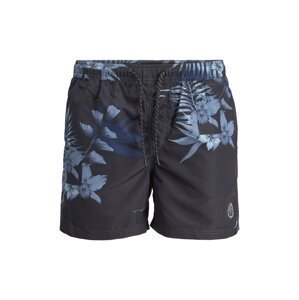 JACK & JONES Plavecké šortky 'Crete'  grafitová / kouřově modrá / bílá / marine modrá