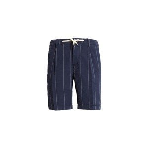 Boggi Milano Kalhoty se sklady v pase  námořnická modř / bílá