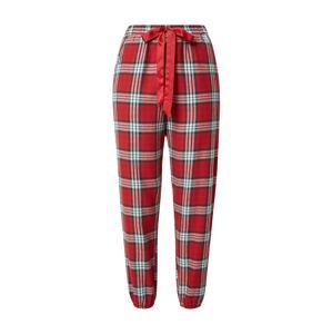 Hunkemöller Pyžamové kalhoty  nefritová / červená / bílá