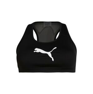 PUMA Sportovní podprsenka  černá / bílá