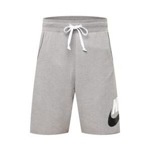 Nike Sportswear Kalhoty  šedá / černá / bílá