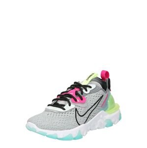Nike Sportswear Tenisky 'React Vision'  šedá / svítivě zelená / pink / černá