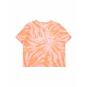 Abercrombie & Fitch Tričko 'MAY'  tmavě oranžová / růžová / přírodní bílá