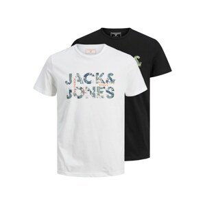 JACK & JONES Tričko  opálová / oranžová / černá / bílá