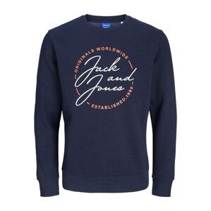 JACK & JONES Mikina 'JERRY'  námořnická modř / červená / bílá