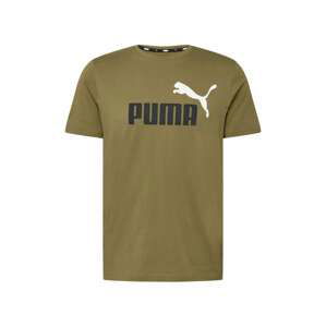 PUMA Funkční tričko  tmavě zelená / černá / bílá