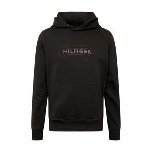 TOMMY HILFIGER Mikina  černá / bílá / červená