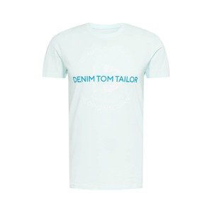 TOM TAILOR DENIM Tričko  azurová / nebeská modř / bílá