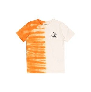 STACCATO Tričko  oranžová / barva bílé vlny / černá