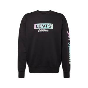 LEVI'S Mikina  aqua modrá / fialová / černá