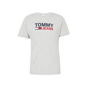 TOMMY HILFIGER Tričko  marine modrá / šedý melír / červená / bílá