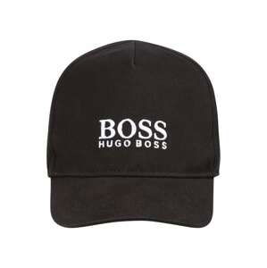 BOSS Kidswear Klobouk 'KAPPE'  černá / bílá