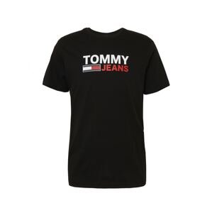 Tommy Jeans Tričko  černá / bílá / červená / námořnická modř
