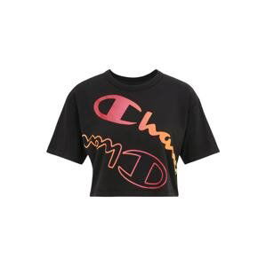 Champion Authentic Athletic Apparel Tričko  černá / oranžová / pink