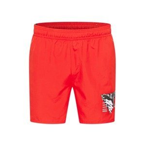 PUMA Sportovní kalhoty  červená / černá / bílá