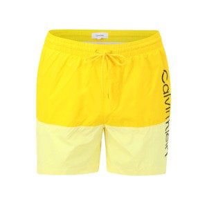 Calvin Klein Swimwear Plavecké šortky  žlutá / pastelově žlutá / černá