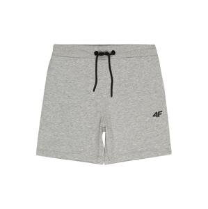 4F Sportovní kalhoty  šedý melír / černý melír