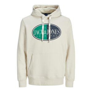 JACK & JONES Mikina  noční modrá / nefritová / černá / přírodní bílá