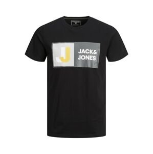 JACK & JONES Tričko 'Logan'  kari / šedá / černá / bílá