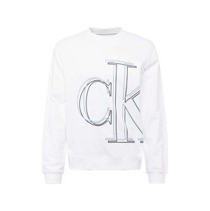 Calvin Klein Jeans Mikina  světlemodrá / černá / bílá