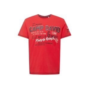 CAMP DAVID Tričko  červená / černá / šedá