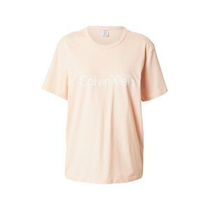 Calvin Klein Underwear Tričko na spaní  pastelově oranžová / bílá
