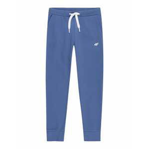 4F Sportovní kalhoty  modrá / bílá