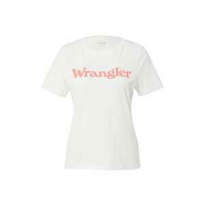 WRANGLER Tričko  bílá / korálová