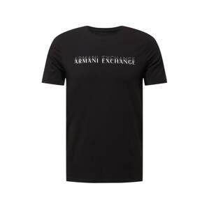 ARMANI EXCHANGE Tričko  černá / bílá