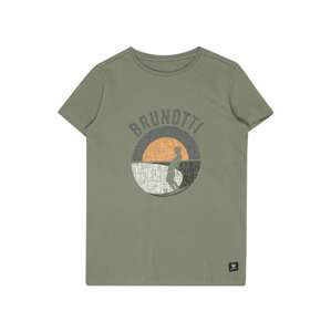 Brunotti Kids Funkční tričko 'Timmy'  khaki / oranžová / černá / bílá