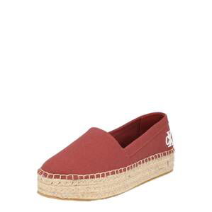 Calvin Klein Jeans Espadrilky 'EDITH'  karmínově červené / bílá