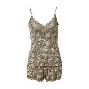 Hunkemöller Pyžamo  khaki / pastelově zelená / růžová