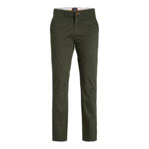 JACK & JONES Chino kalhoty  tmavě hnědá