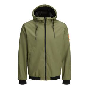 JACK & JONES Přechodná bunda  khaki / černá