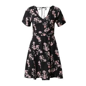 ABOUT YOU Letní šaty 'Nicola'  šedá / růžová / černá / bílá