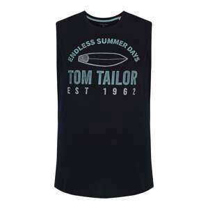 TOM TAILOR Men + Tričko  noční modrá / světlemodrá / bílá