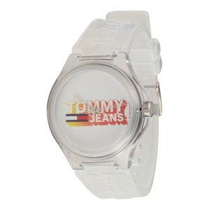 Tommy Jeans Analogové hodinky  stříbrná / průhledná / červená / bílá
