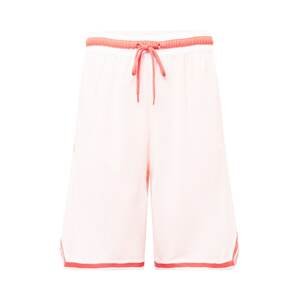 NIKE Sportovní kalhoty  bílá / červená / pastelově růžová