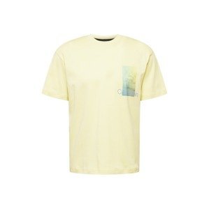 Calvin Klein Tričko 'Summer Clouds'  světlemodrá / citronová